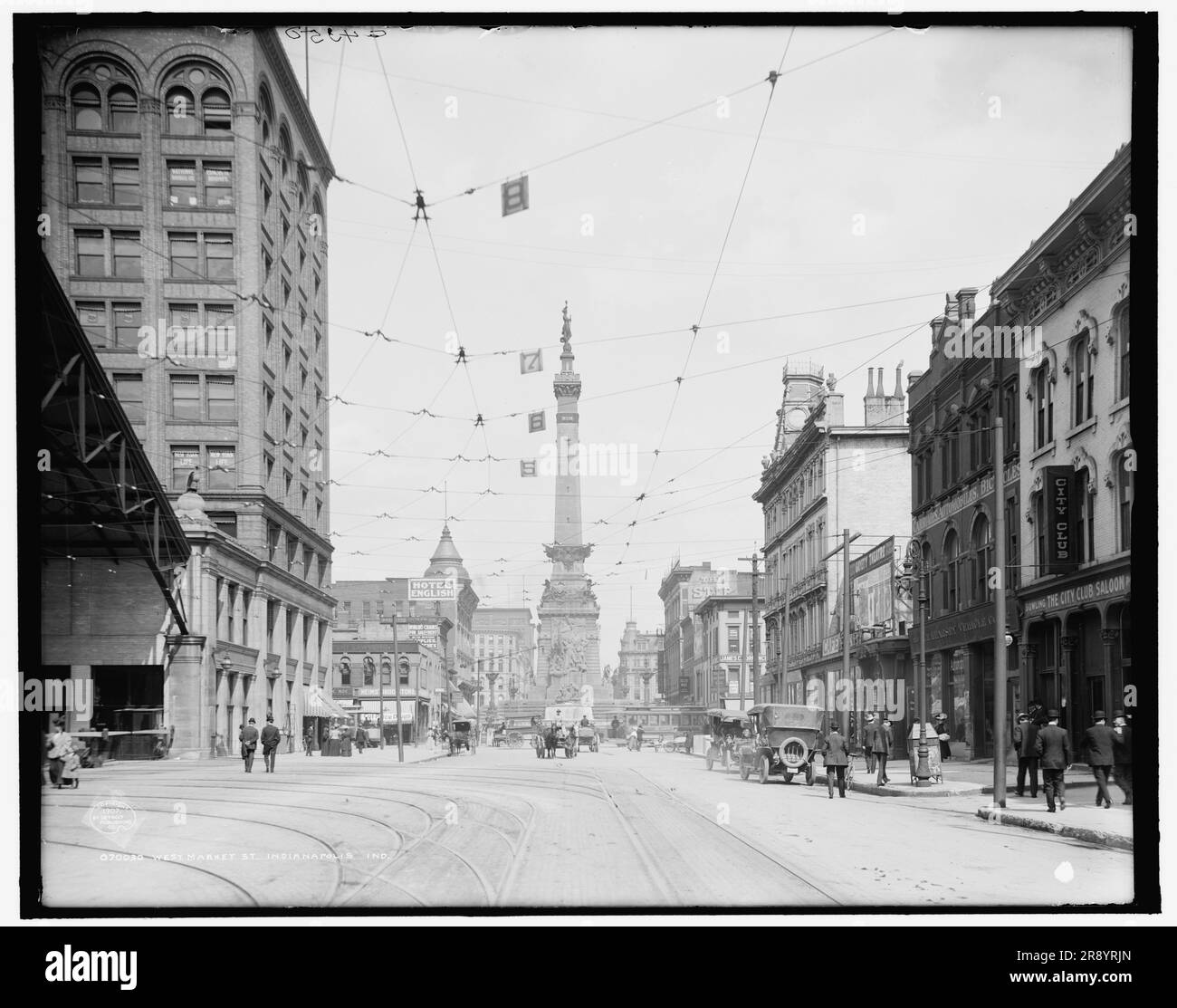 West Market St. Rue, Indianapolis, Ind., c1907. Banque D'Images