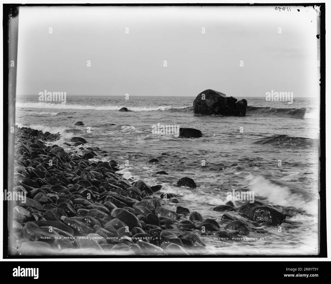 Le visage de l'ancien homme, point Judith, Narragansett, R.I., entre 1880 et 1899. Banque D'Images