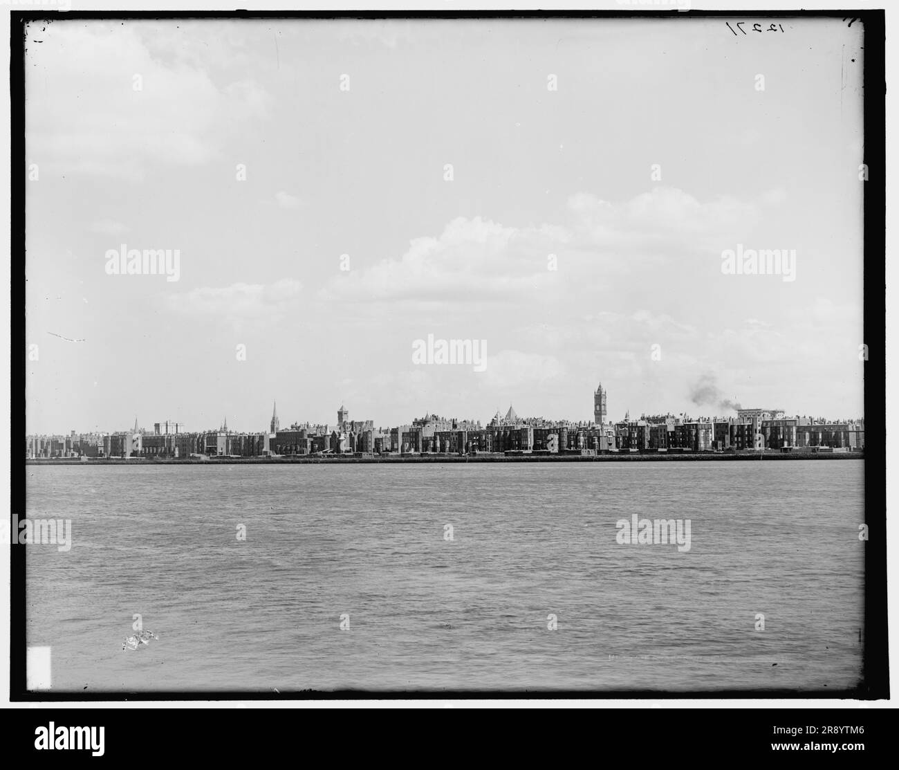 Charles River et Back Bay, Boston, Massachusetts, entre 1890 et 1901. Banque D'Images
