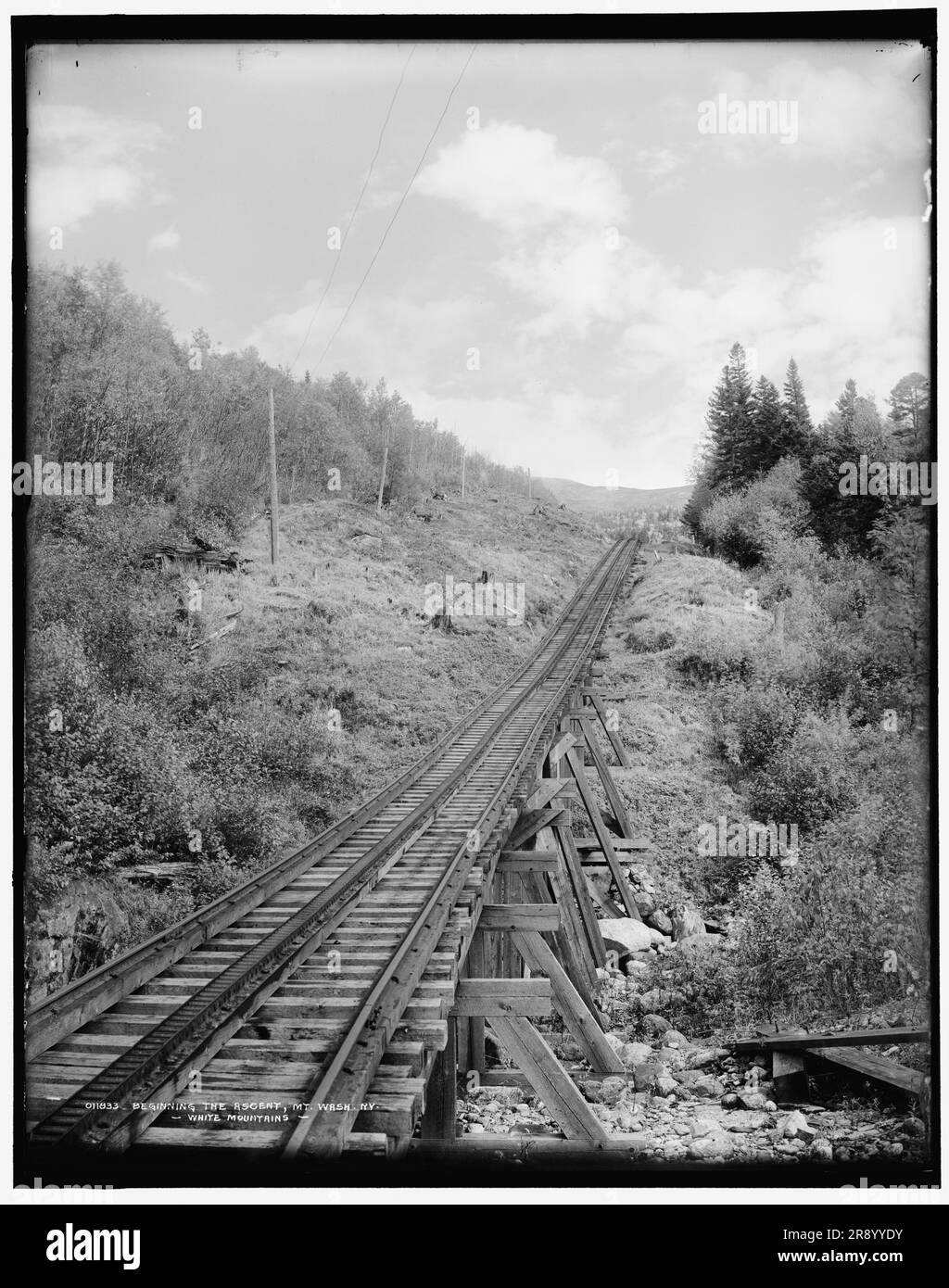 Au début de l'ascension, Mt. Lavage Ry., White Mountains, entre 1890 et 1901. Banque D'Images