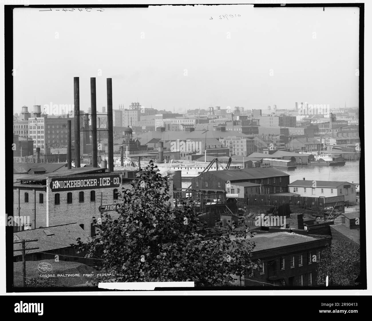 Baltimore depuis Federal Hill, c1906. Banque D'Images