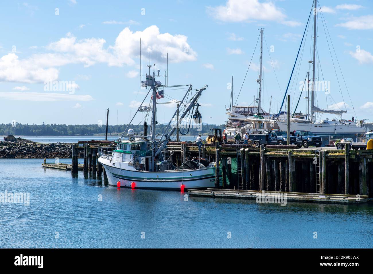 Blaine, WA, ÉtatsUnisjuillet 2022 ; vue sur la jetée de pêche