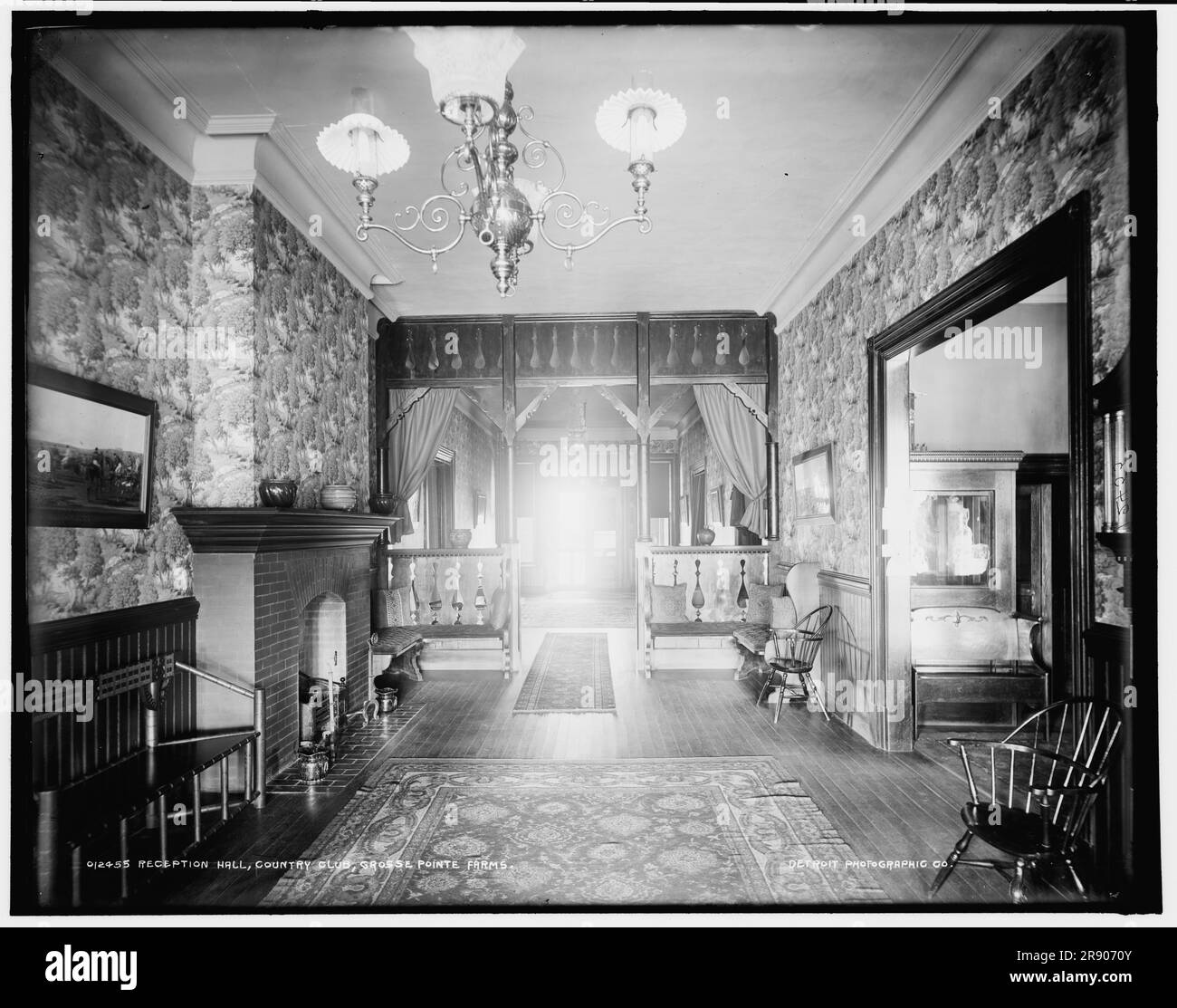 Salle de réception, country club, grosse Pointe Farms [sic], entre 1890 et 1901. Banque D'Images