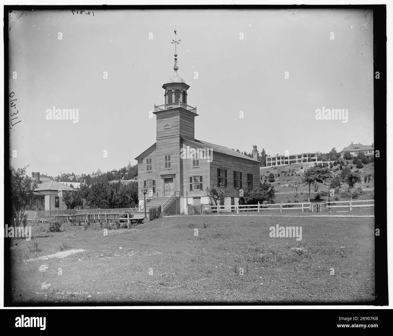 Église de l'ancienne Mission, île Mackinac, entre 1890 et 1901. Banque D'Images