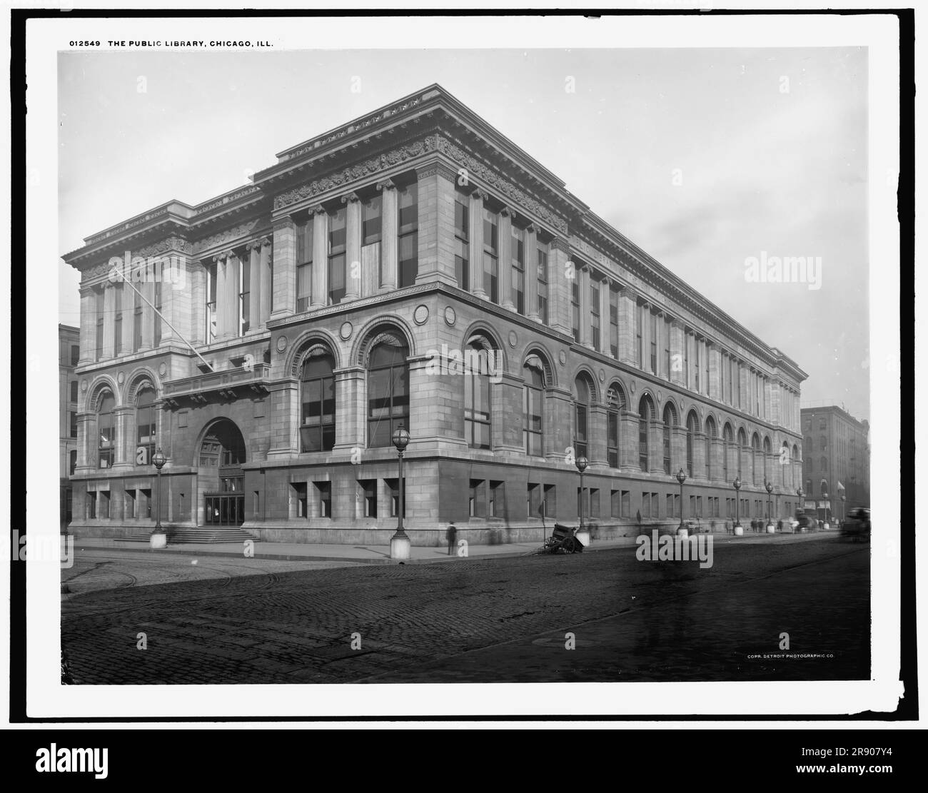 La bibliothèque publique, Chicago, Illinois, C1900. Conçu par Shepley, Rutan et Coolidge et construit en 1897. Banque D'Images