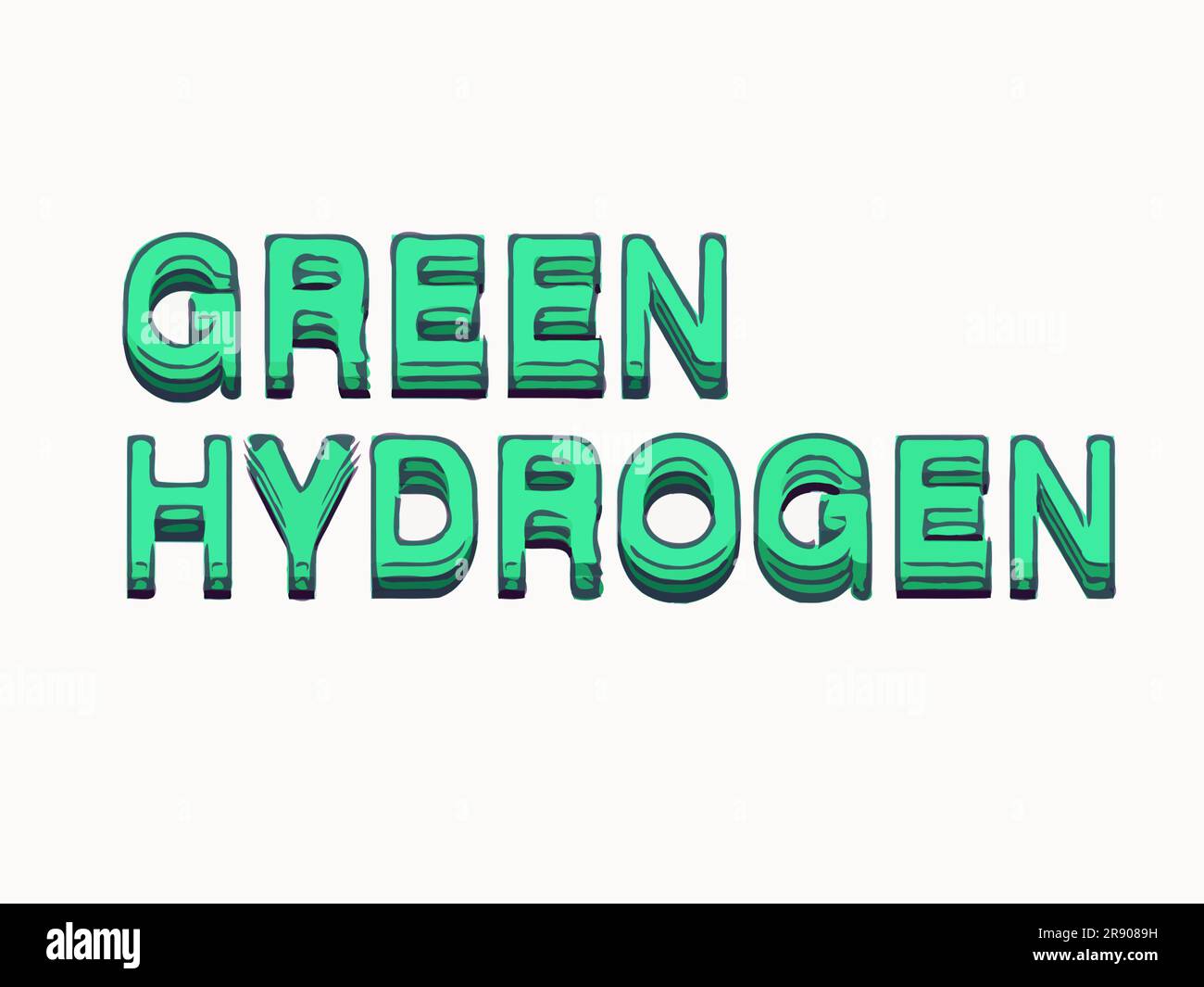 L'hydrogène vert H2 est une énergie propre et durable qui offre d'être une alternative aux véhicules électriques et aux combustibles fossiles comme le diesel ou l'essence Banque D'Images
