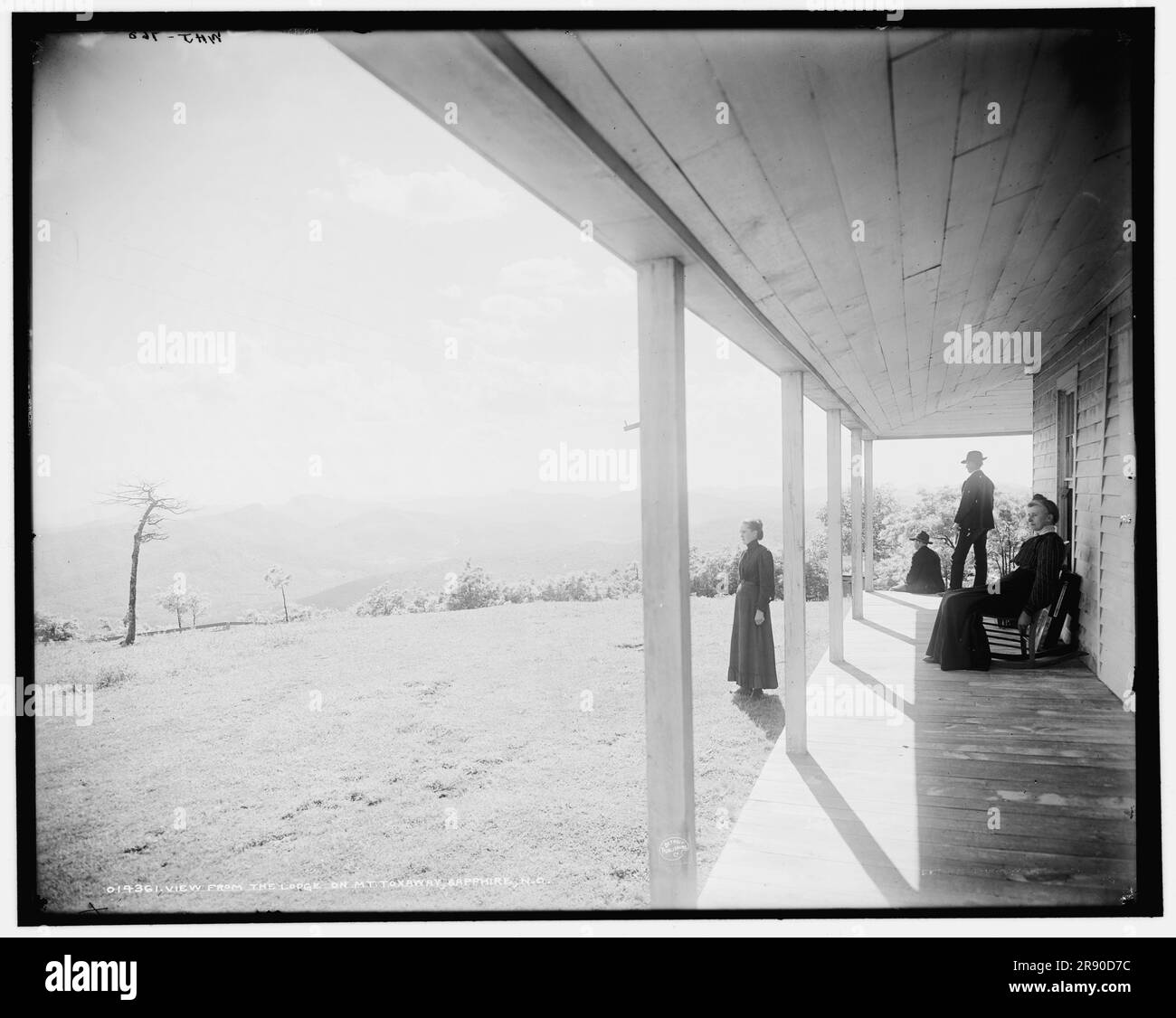 Vue depuis le Lodge sur Mt. Toxaway, Sapphire, N.C., (1902?). Banque D'Images