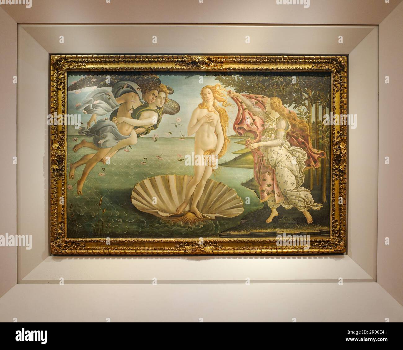 Florence, Italie - 20 novembre 2022 : naissance de Vénus (vers 1484) par Sandro Botticelli, dans la Galerie des Offices Banque D'Images