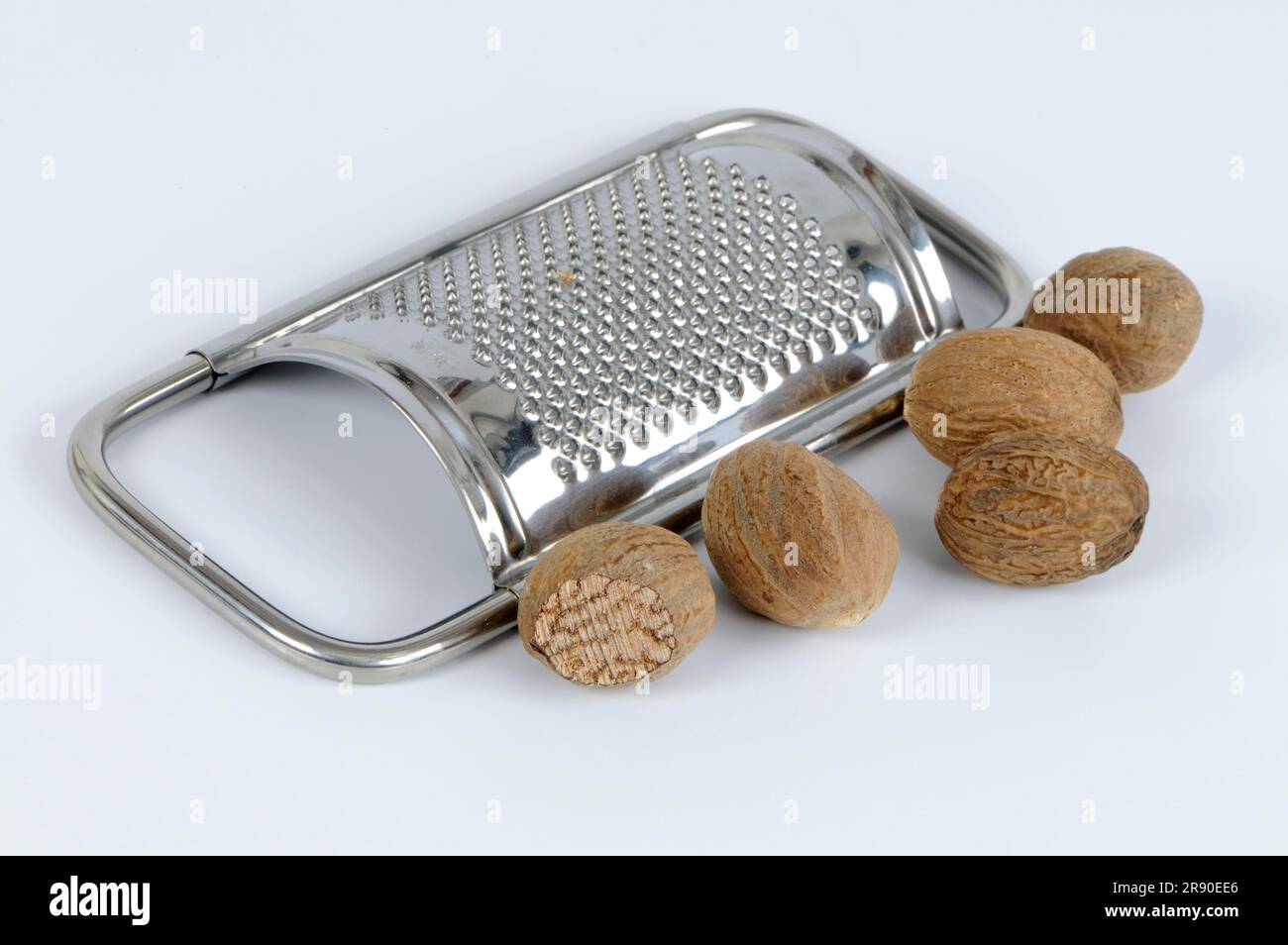 Nutmegs et gratins de muscade (Myristica fragrans) Banque D'Images