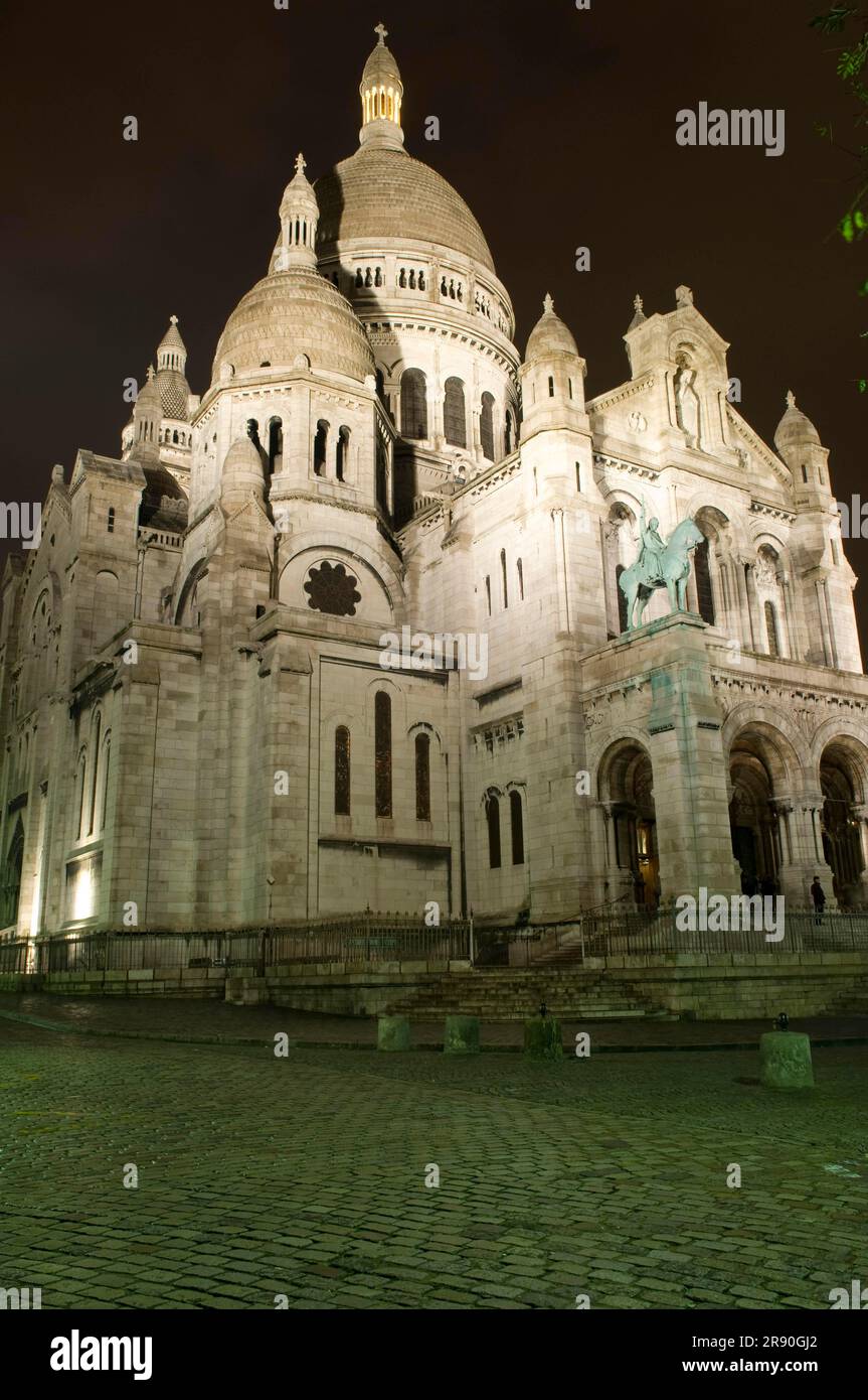 Eglise du Sacré coeur, quartier 18th, Montmartre, Paris, France Banque D'Images