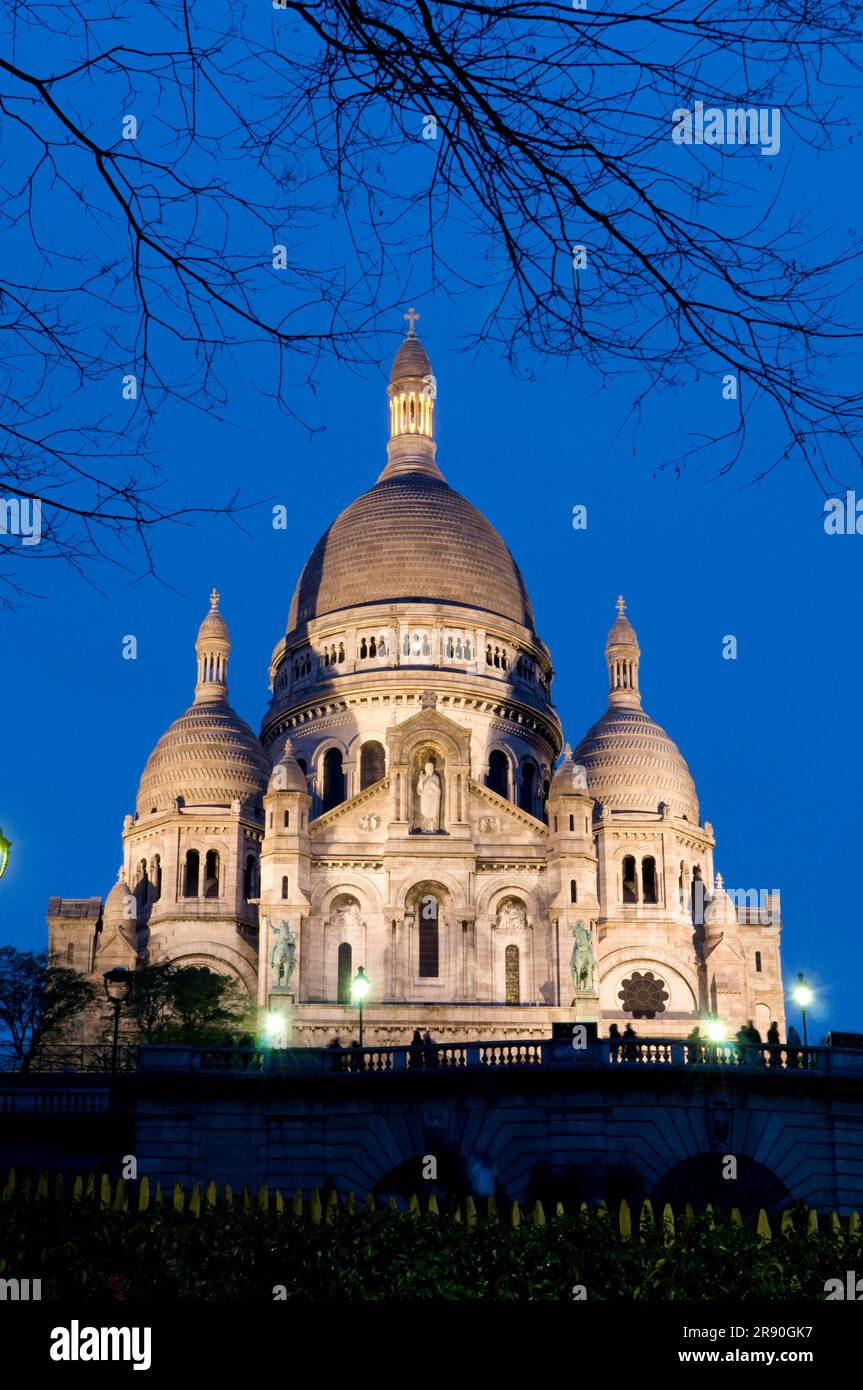 Eglise du Sacré coeur, quartier 18th, Montmartre, Paris, France Banque D'Images