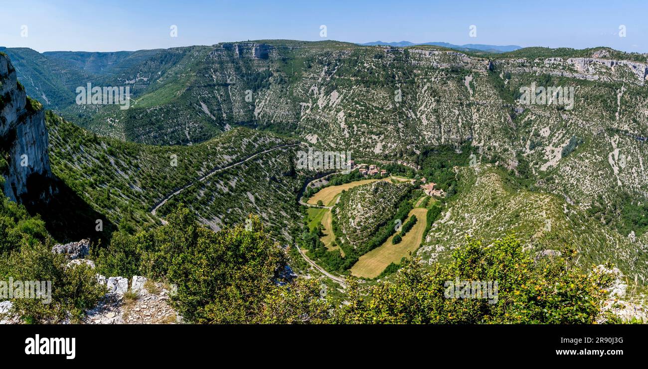 Cirque de Navacelles 'Grande site de France' Herault. Région de l'Occitanie. France. Europe Banque D'Images