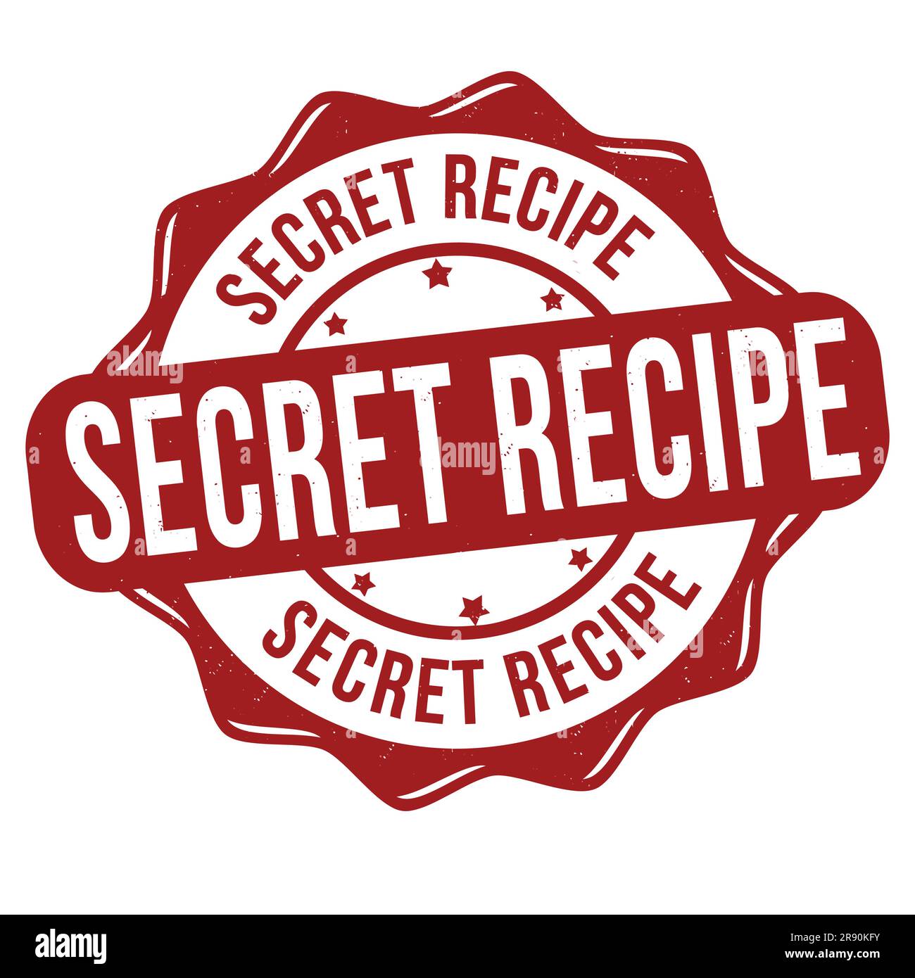 Recette secrète grunge tampons sur fond blanc, vector illustration Illustration de Vecteur
