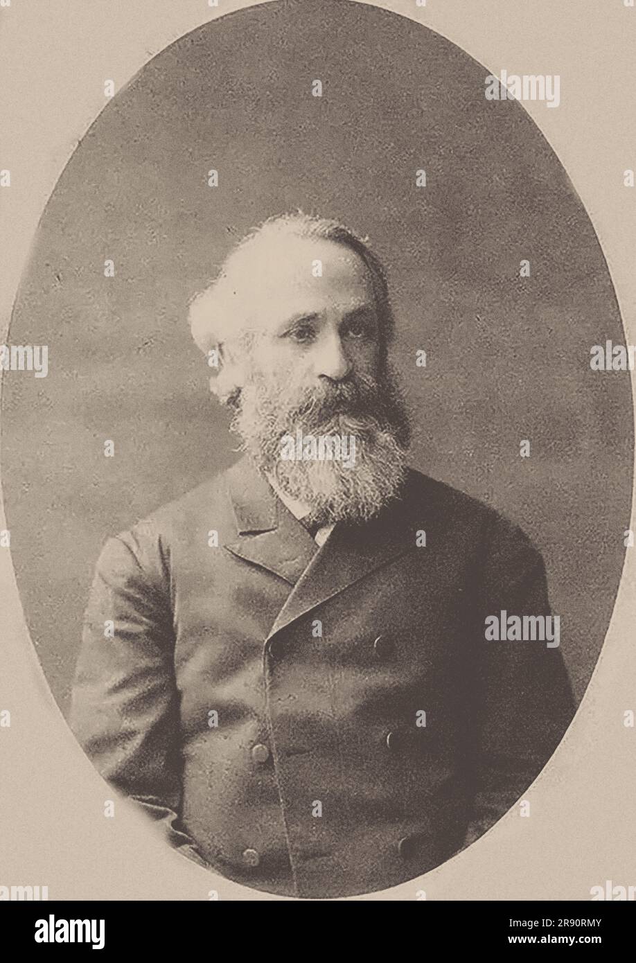 Portrait du violoncelliste et compositeur Karl Yulievitch Davidov (1838-1889). Collection privée. Banque D'Images