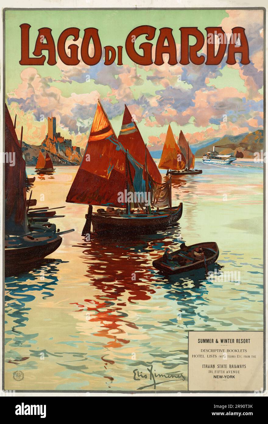 Lago di Garda, c. 1905. Collection privée. Banque D'Images