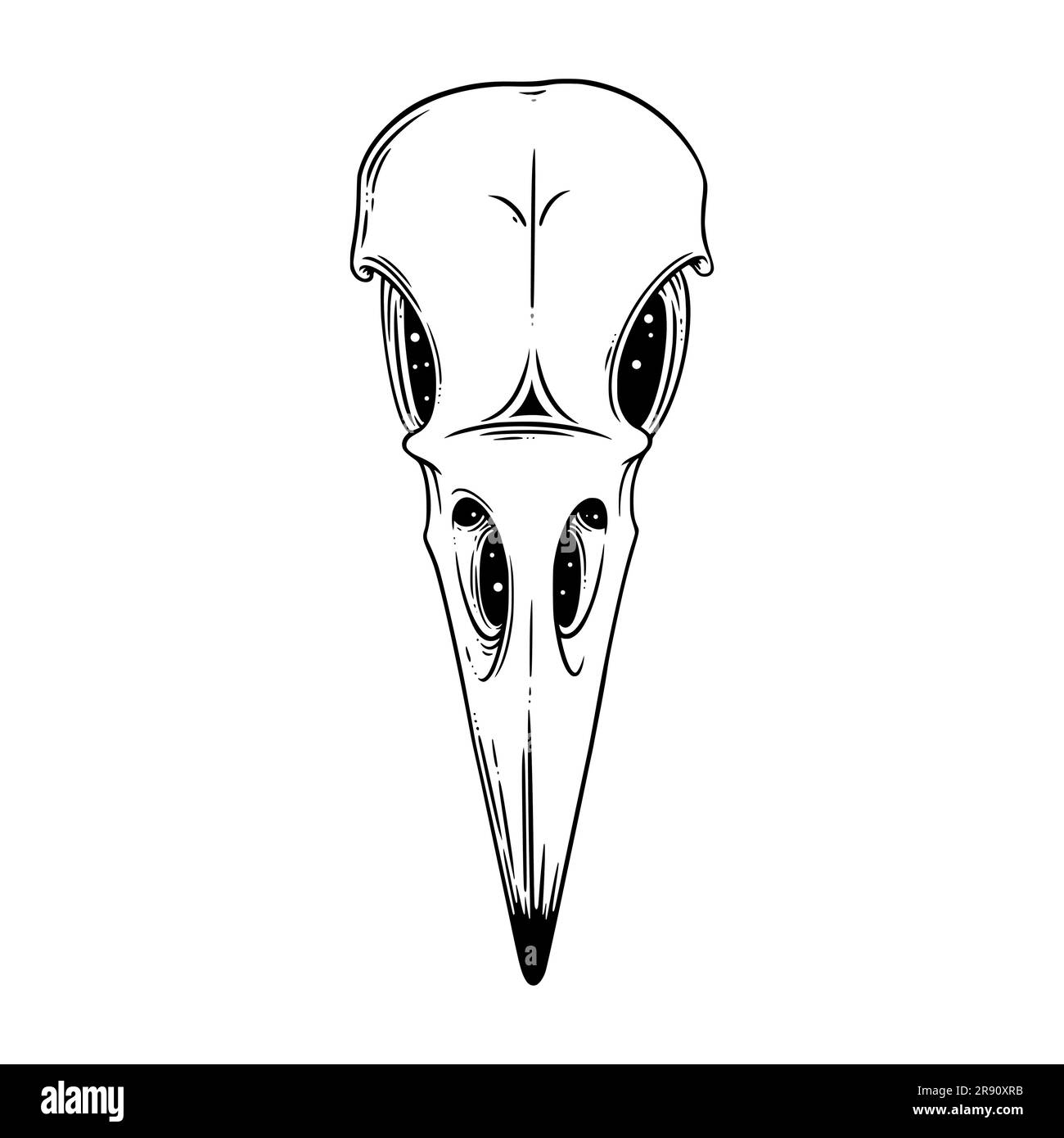 Débardeur Gothique Crâne Corbeau - Style Horreur Mystique Sombre Pour Fans De Dark Art
