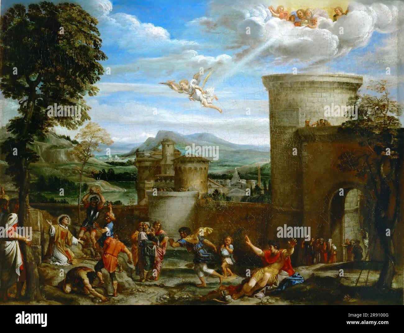 La lapidation de Saint Stephen, 1603-1604. Trouvé dans la collection du Muséeée du Louvre, Paris. Banque D'Images La lapidation de Saint Stephen, 1603-1604. Trouvé dans la collection du Muséeée du Louvre, Paris. Banque D'Images
