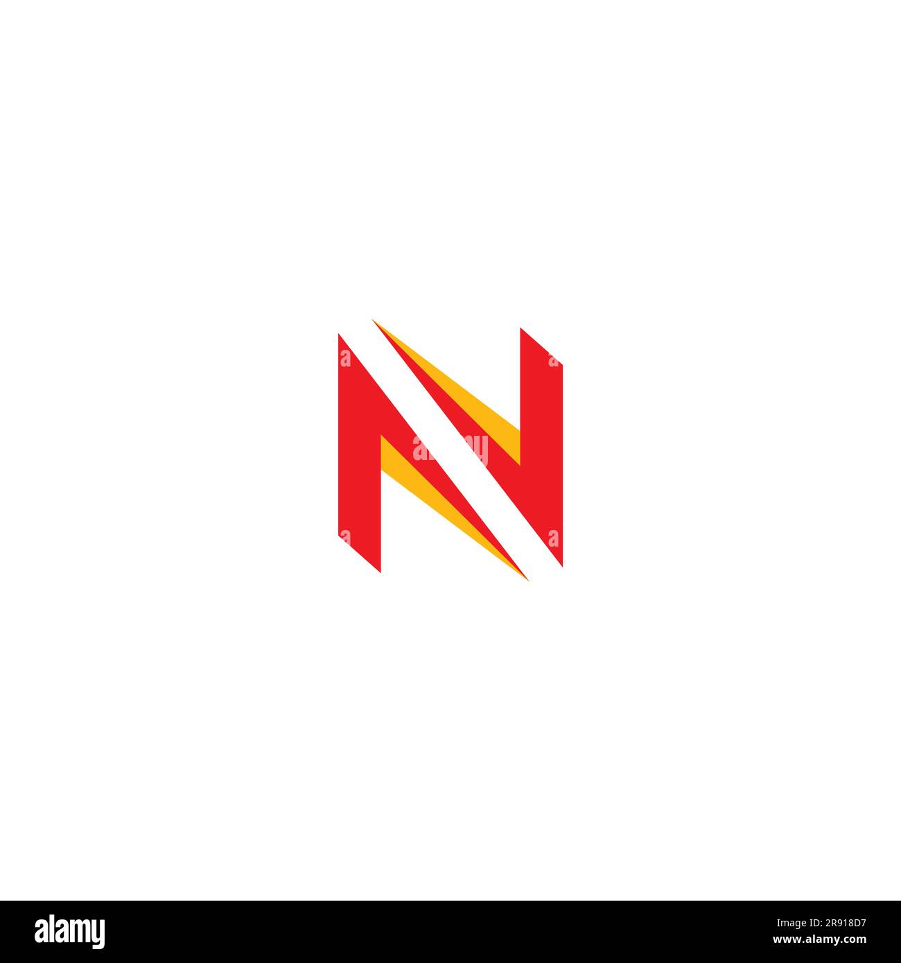 Conception de logo de lettre N. N logo abstrait Illustration de Vecteur
