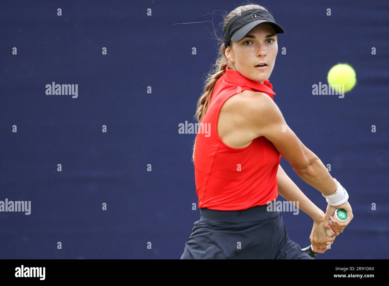 Ilkley, Royaume-Uni. 23rd juin 2023. Club de tennis d'Ilkley, Ilkley, Angleterre, 23 juin 2023: Mirjam Bjorklund lors de la demi-finale d'Ilkley W100 contre Dalma Galfi au Club de tennis d'Ilkley (Sean Chandler/SPP) Credit: SPP Sport Press photo. /Alamy Live News Banque D'Images