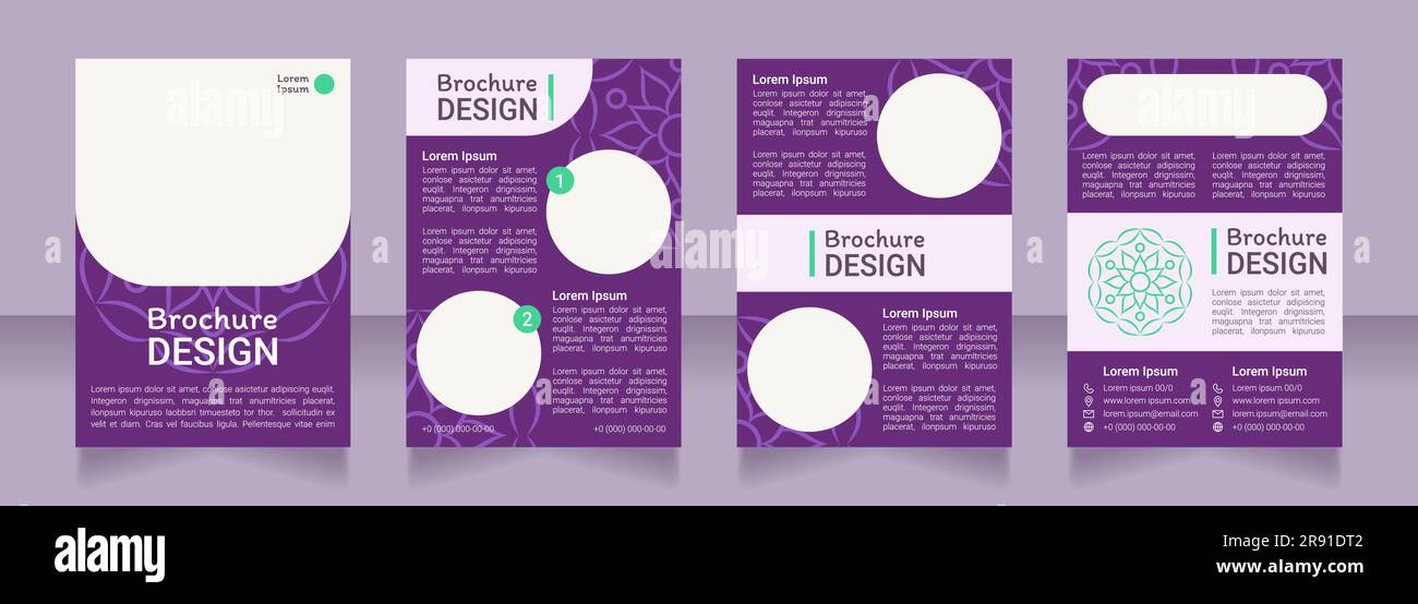 Motif de brochure vierge ornementale de boho violet Illustration de Vecteur