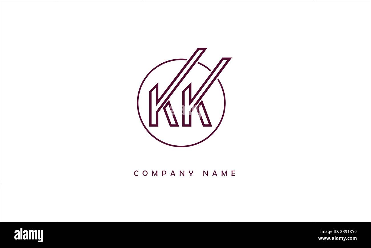 KK lettres abstraites logo Monogramme Illustration de Vecteur