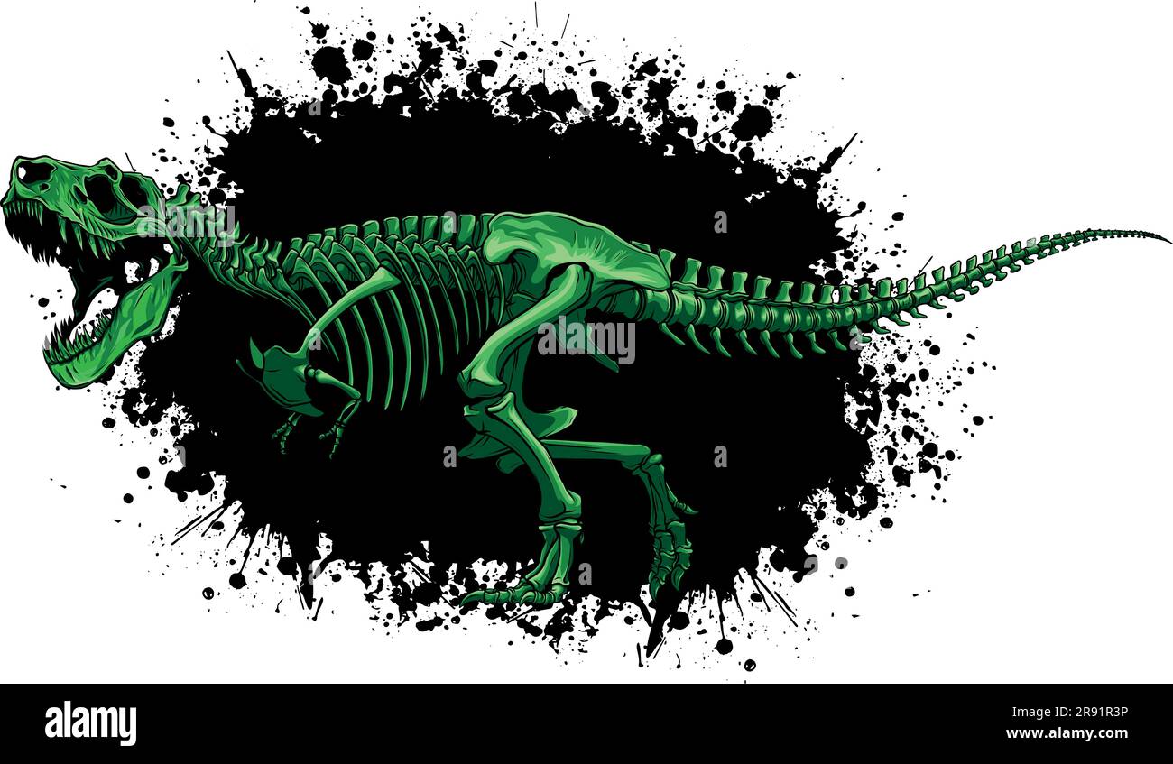 Illustration vectorielle de la conception de Tyrannosaurus Rex Skeleton Illustration de Vecteur