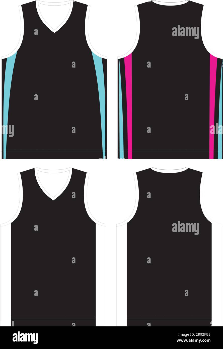 Modèles de maillots de basket-ball en jersey Illustration de Vecteur