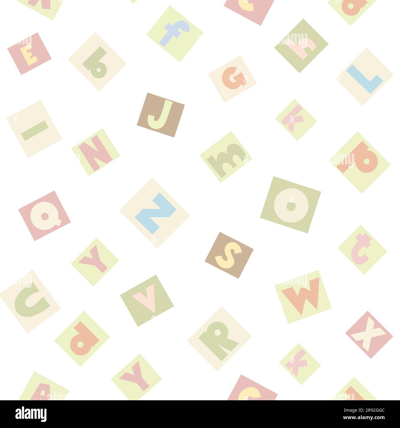 Motif ABC sans couture dans un style de dessin animé simple. Vecteur. papier numérique. Illustration de Vecteur