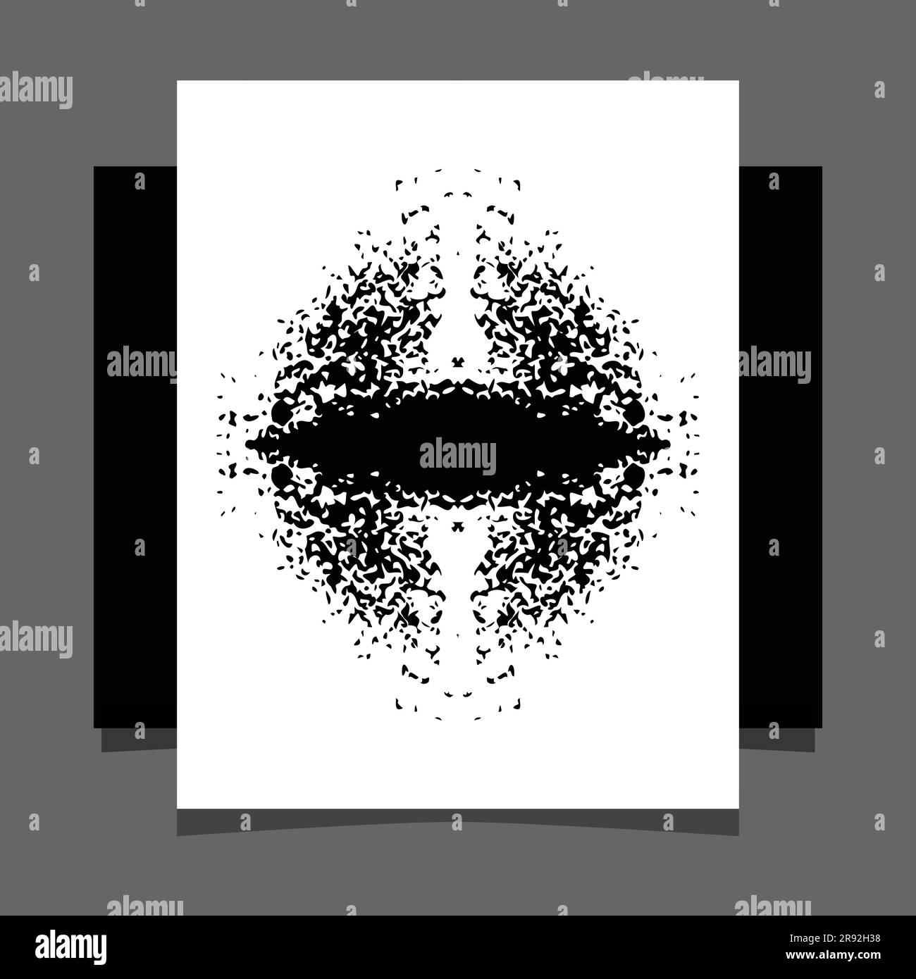 Impression abstraite en noir et blanc Illustration vectorielle de l'illusion optique isolée sur fond gris Illustration de Vecteur