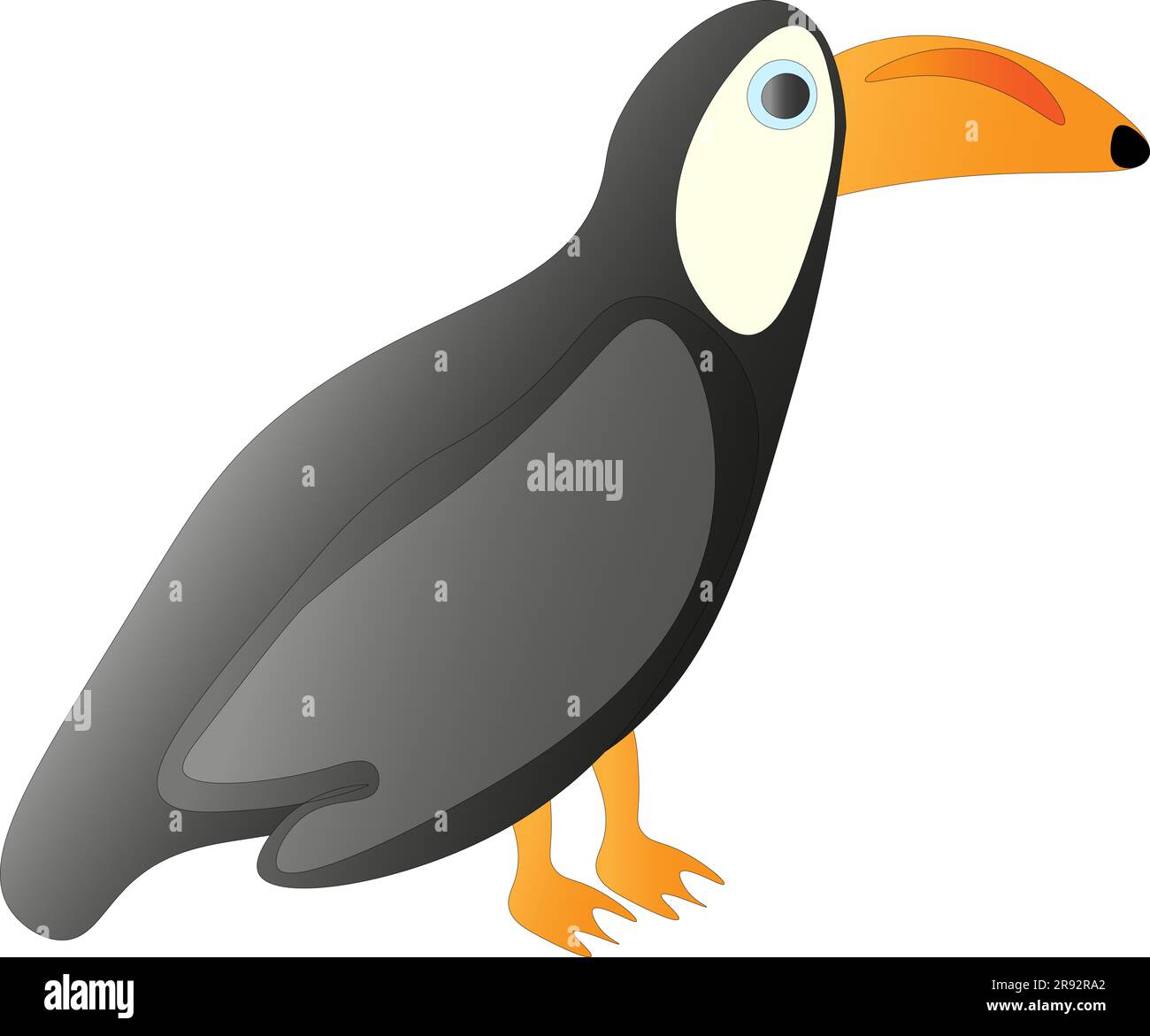 Toucan sur fond blanc, dessin pour enfants. Illustration vectorielle Illustration de Vecteur