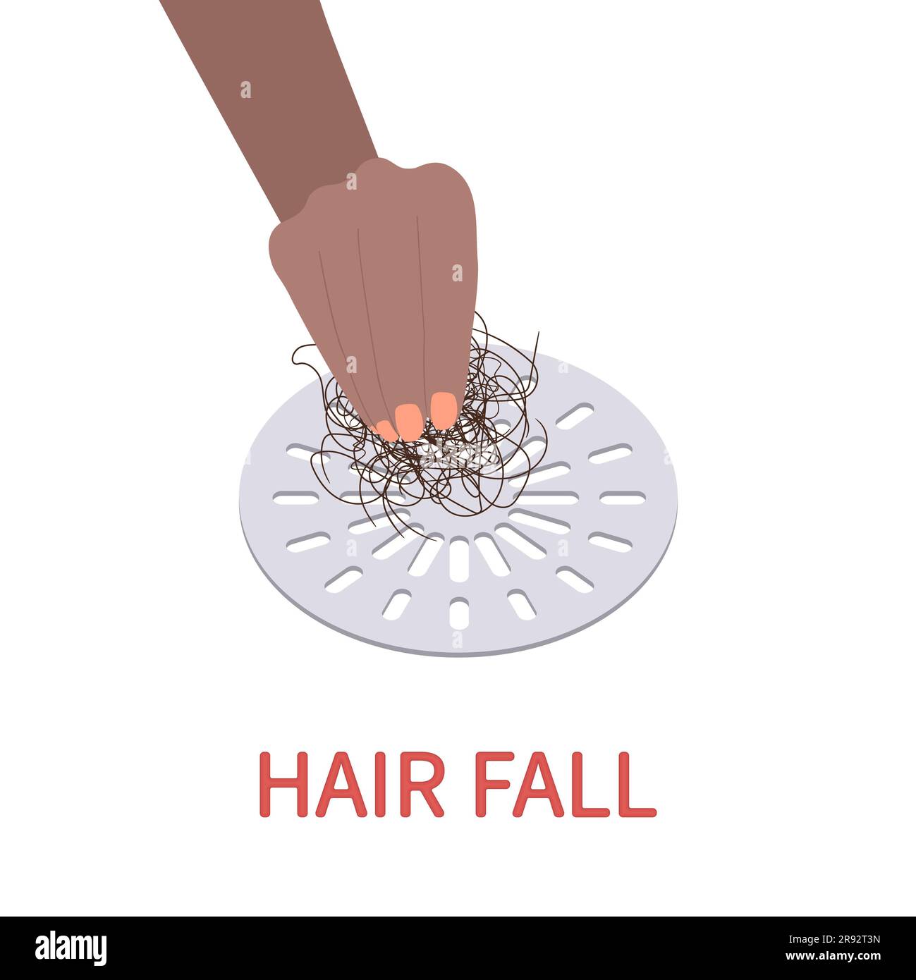 La perte de cheveux, illustration conceptuelle Banque D'Images