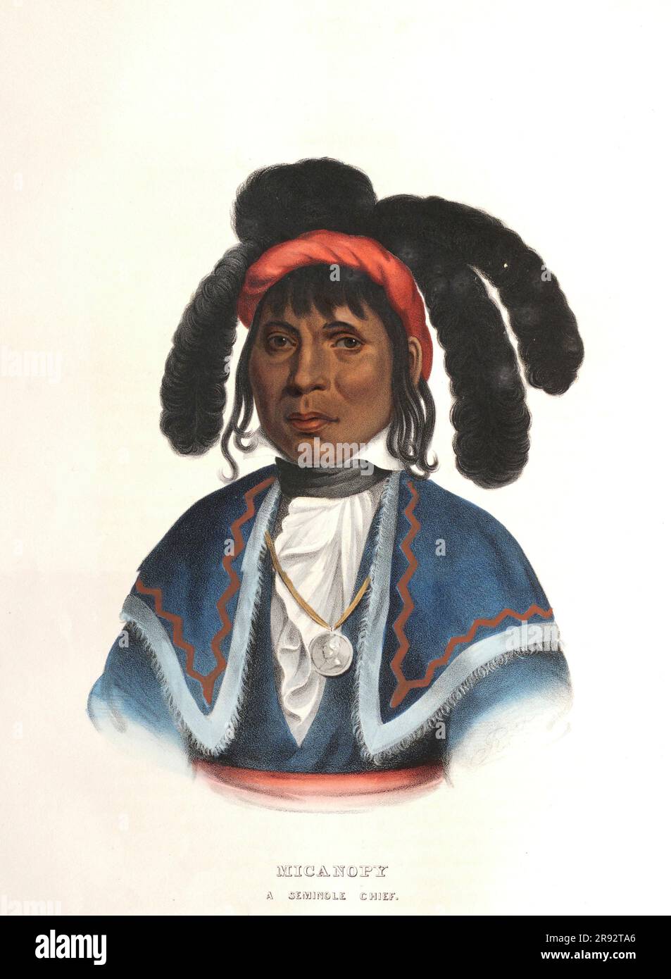 Micanopy, chef Seminole, illustration Banque D'Images