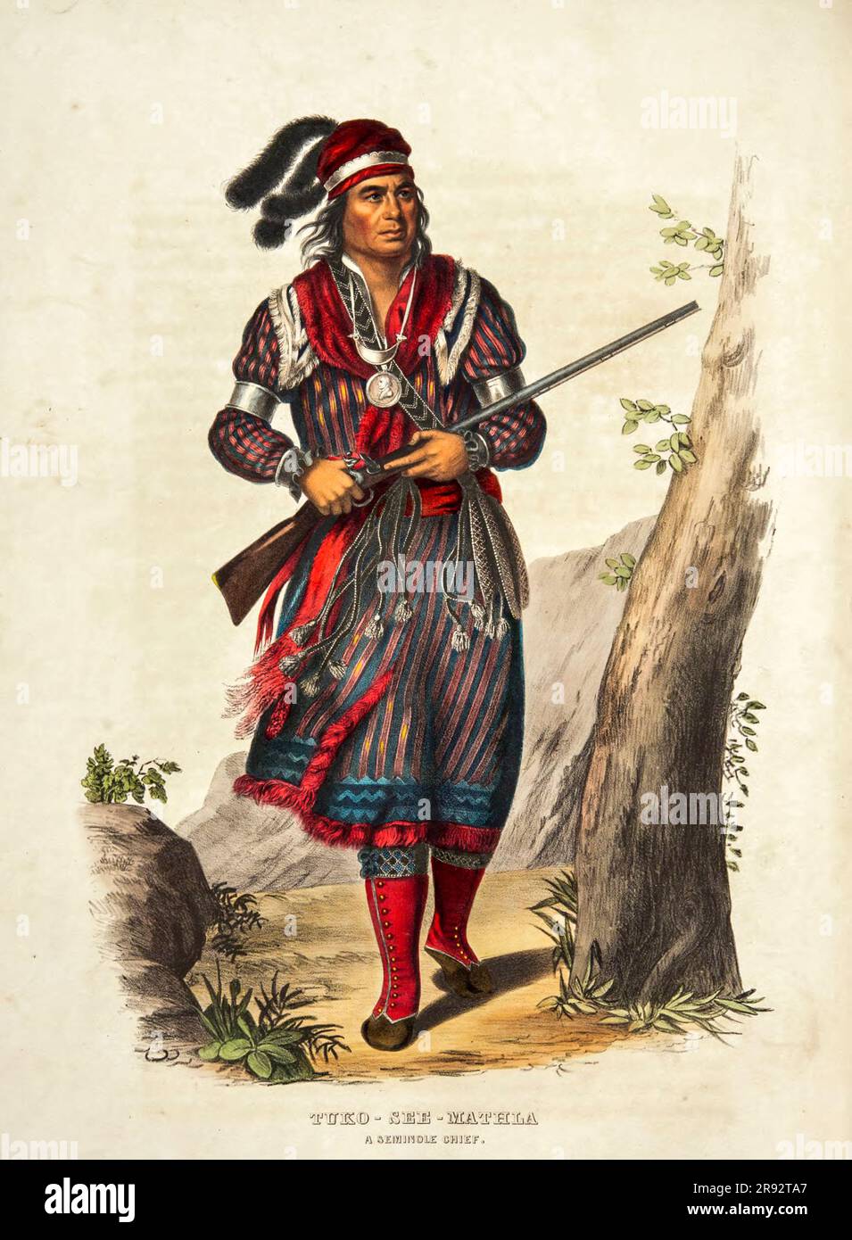 Tuko-See-Mathila, chef de Seminole, illustration Banque D'Images