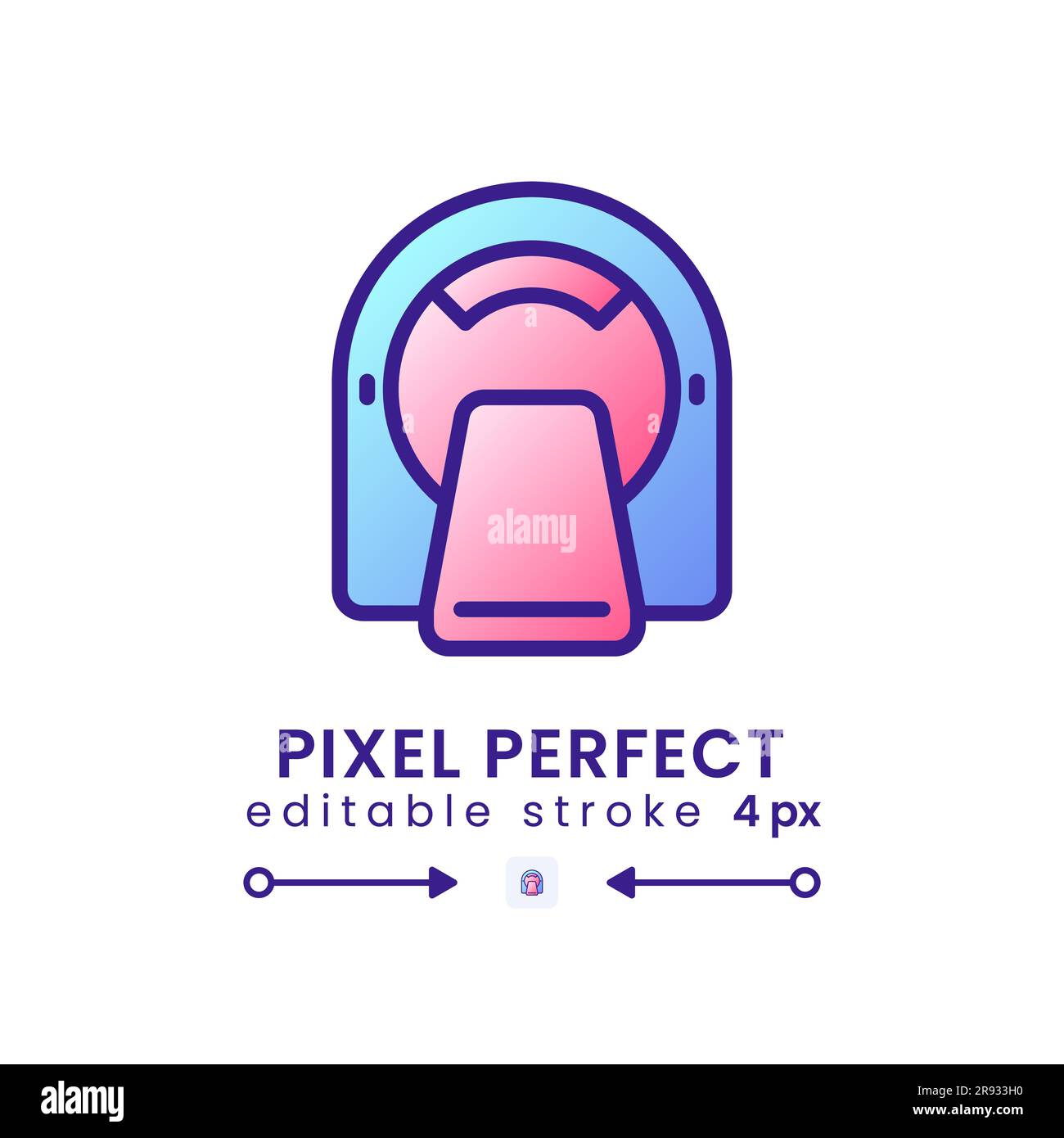 Icône du bureau de remplissage de gradient de la machine IRM Illustration de Vecteur