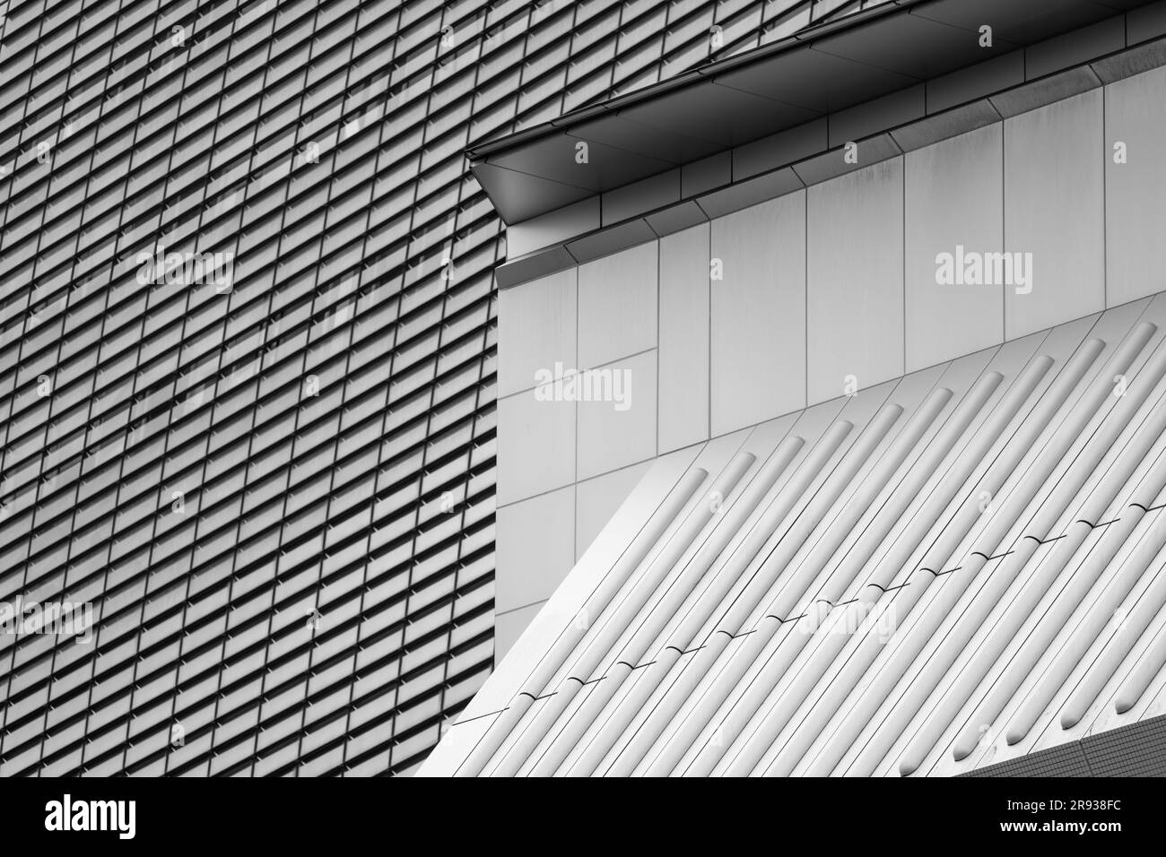 Détails architecturaux juxtaposés de bâtiments modernes Banque D'Images