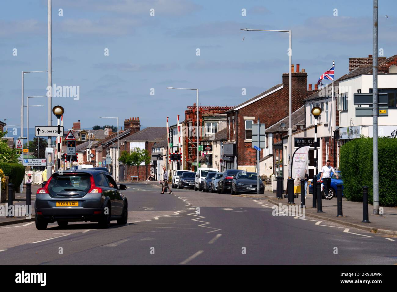 A general view shows Bamber Bridge near Preston, England, Wednesday