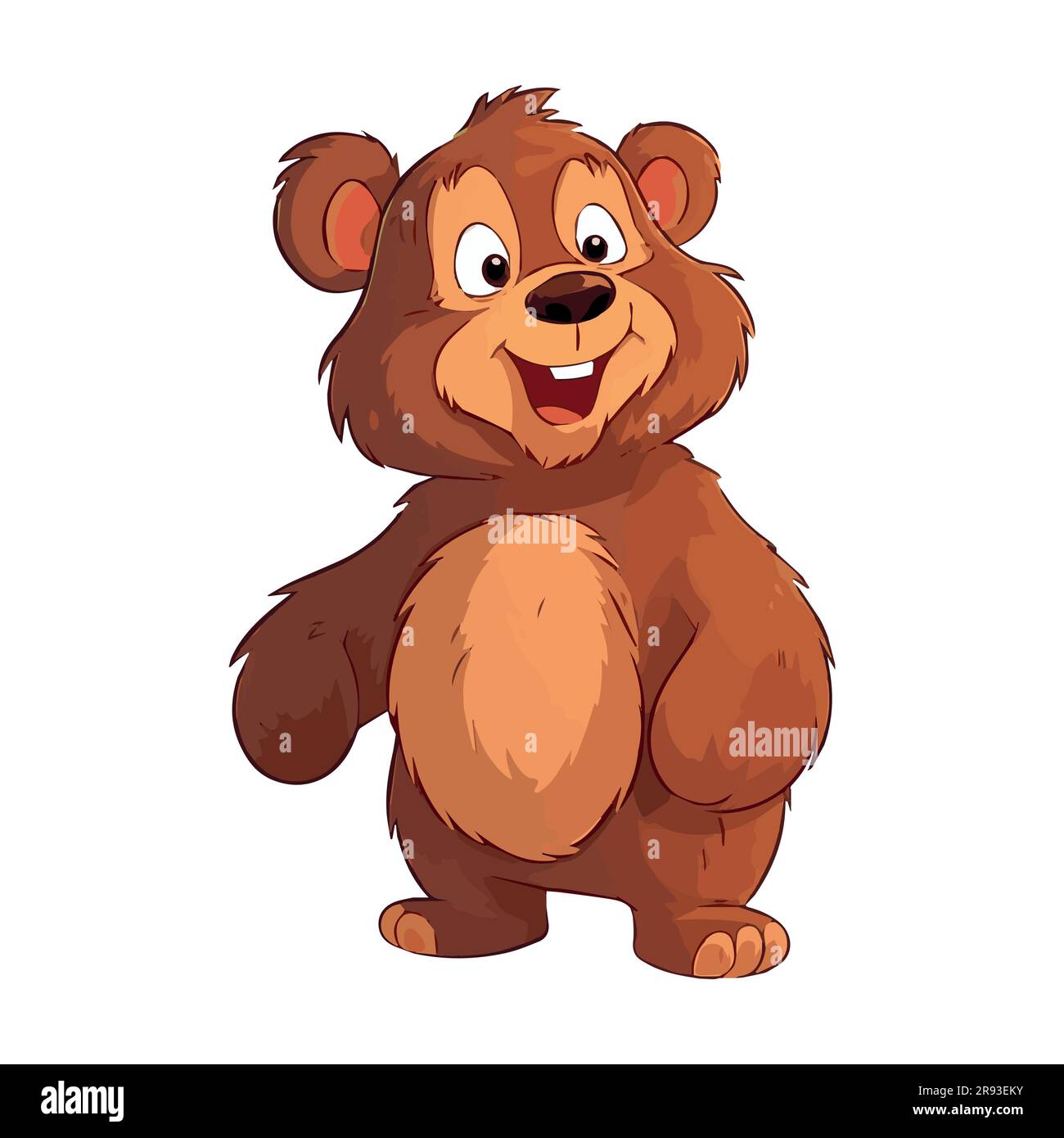 Illustration vectorielle d'un ours. Ours de dessin animé. Ours en peluche pour logo, design et carte de vœux. Illustration de Vecteur