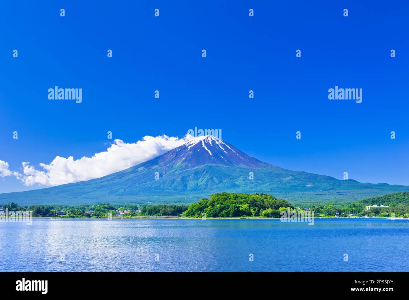 Mt. Fuji et le lac Kawaguchiko Banque D'Images