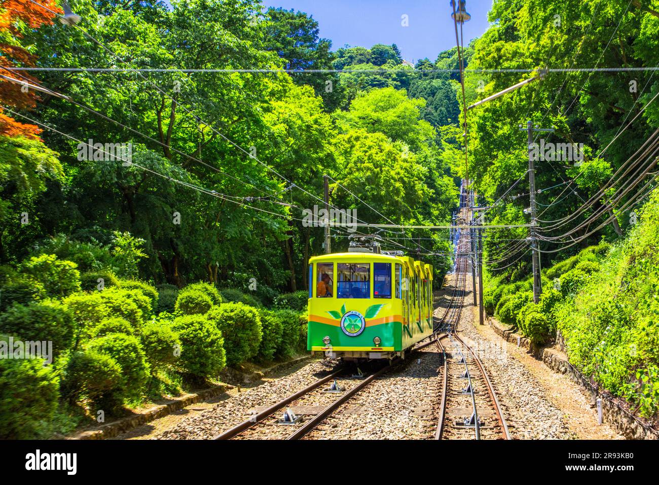 Mt. Takao et le téléphérique Banque D'Images