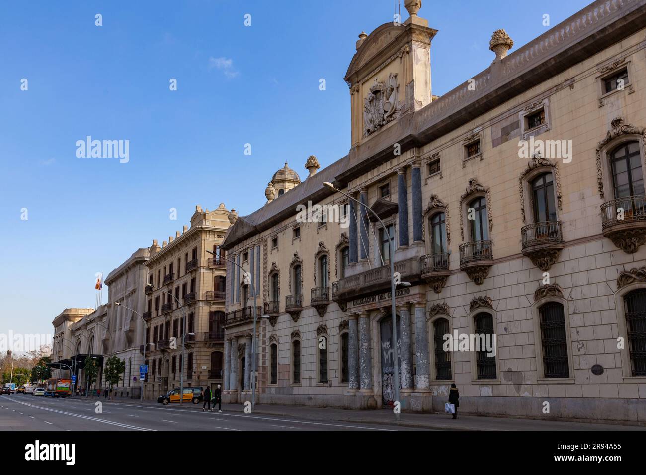 Barcelone, Espagne - 10 FÉVRIER 2022 : la délégation du gouvernement espagnol en Catalogne est l'organe du secrétaire d'État à l'administration publique Banque D'Images