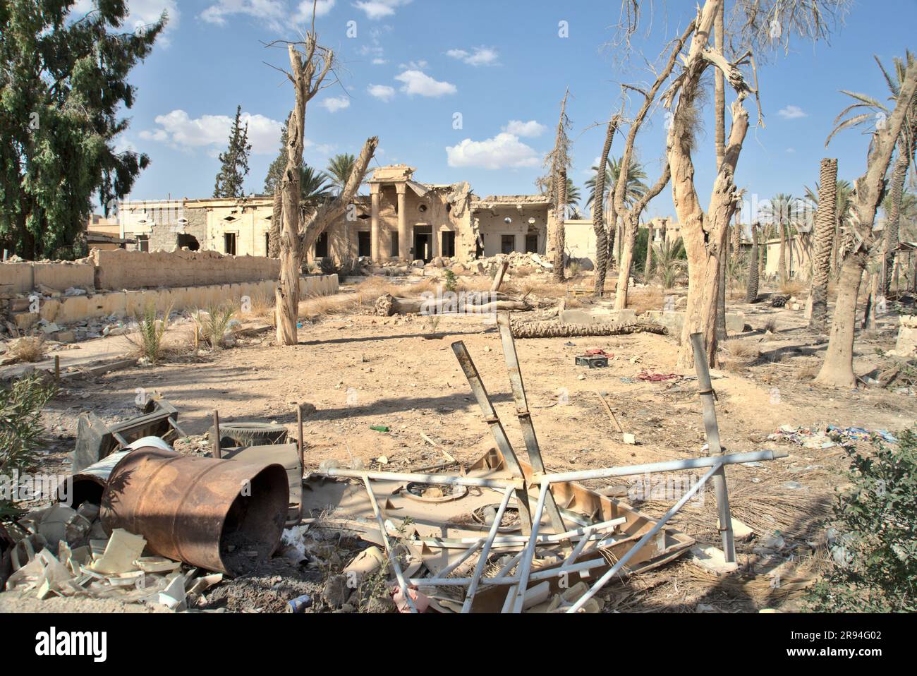 Rues de Palmyre après la guerre civile Banque D'Images