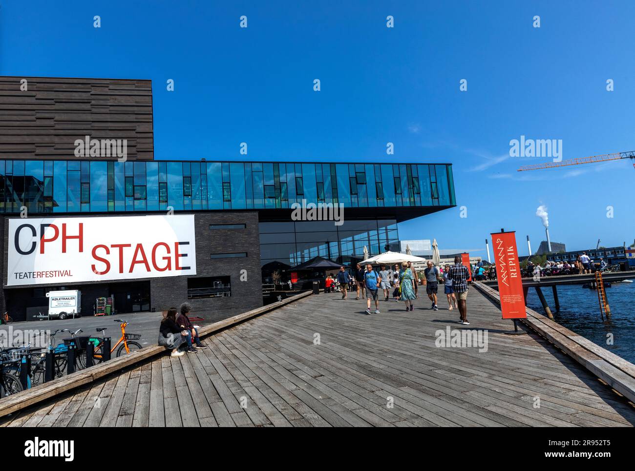 COPENHAGUE: Le théâtre royal à côté des chaînes de Copenhague vues sur 4 juin 2023 à Copenhague, Danemark. Banque D'Images