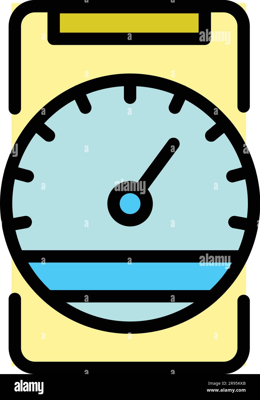 Icône de voiture sans chauffeur. Contour Auto conduite icône de vecteur de voiture pour la conception de Web isolé sur fond blanc couleur plate Illustration de Vecteur