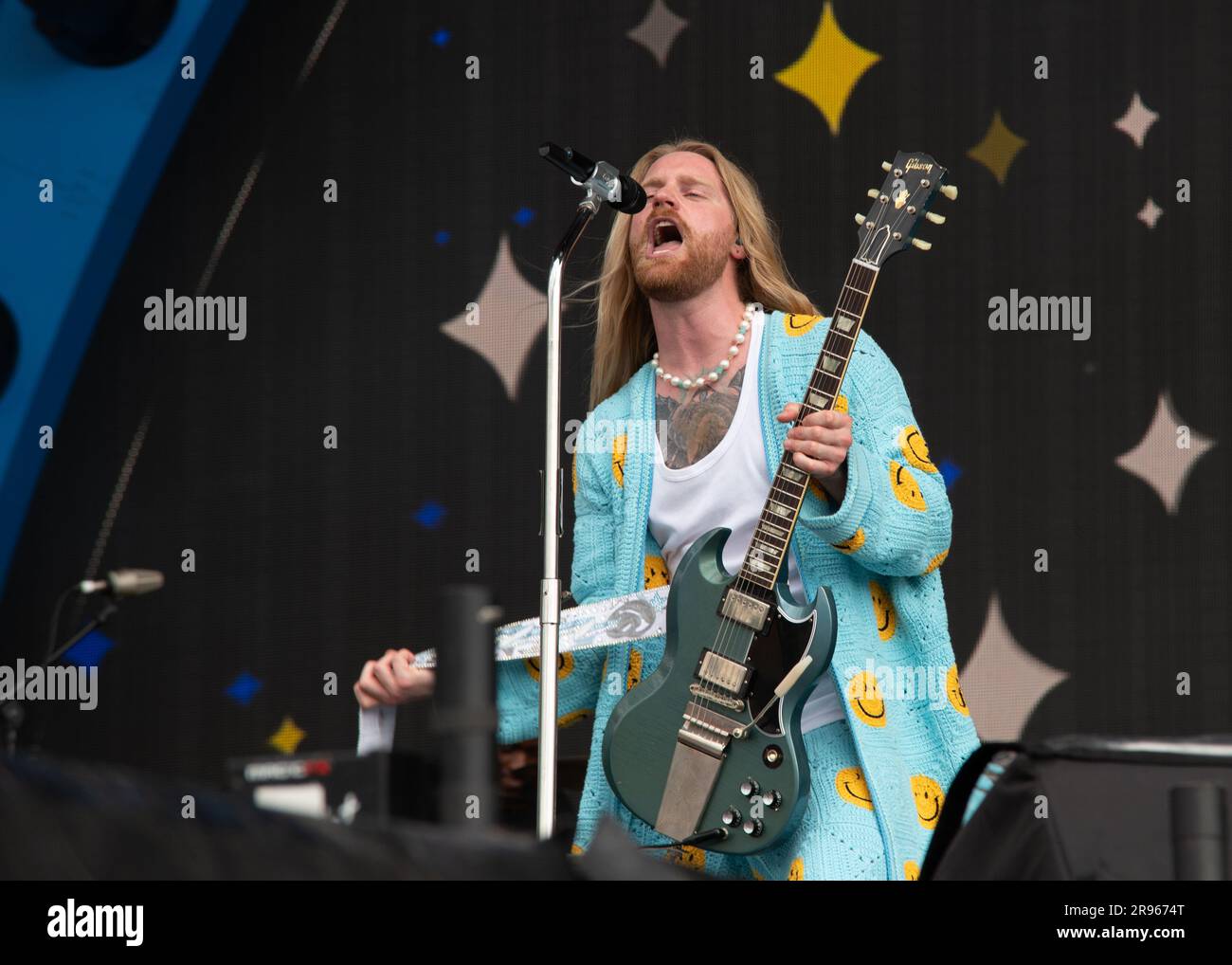 Londres, Royaume-Uni, 24th juin 2023. Sam Ryder joue en direct au BST Summertime Festival à Hyde Park pour soutenir Pink et Gwen Stefani. Cristina Massei/Alamy Live News Banque D'Images