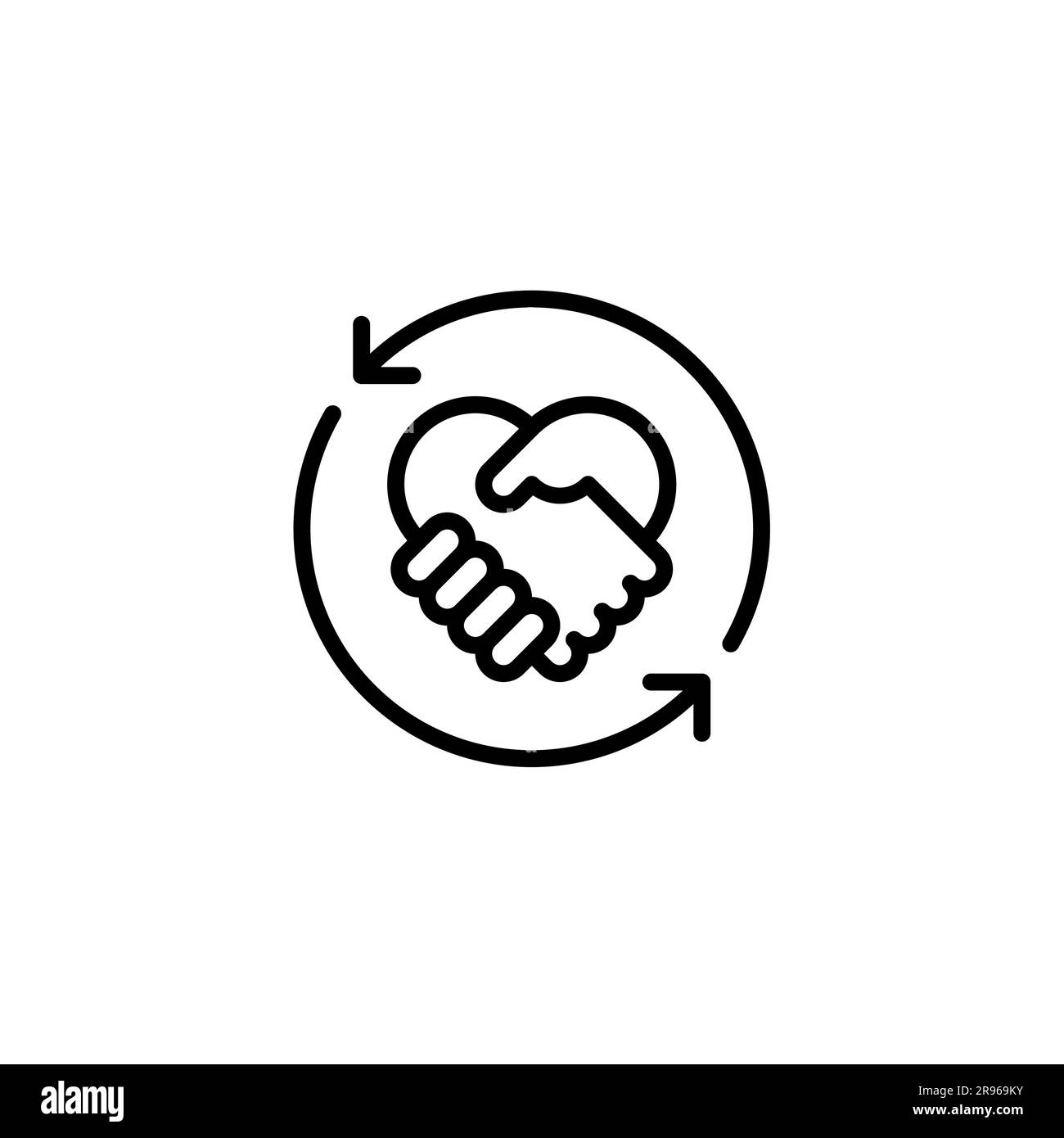 Construire un partenariat solide pour la conclusion de contrats Illustration de Vecteur