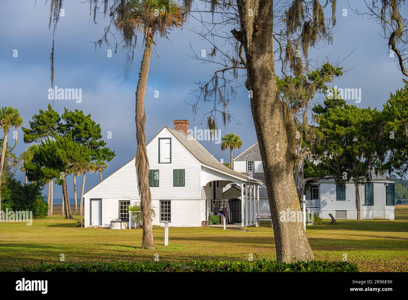 Kingsley Plantation sur l'île de fort George dans la réserve écologique et historique de Timucuan à Jacksonville, Floride. (ÉTATS-UNIS) Banque D'Images