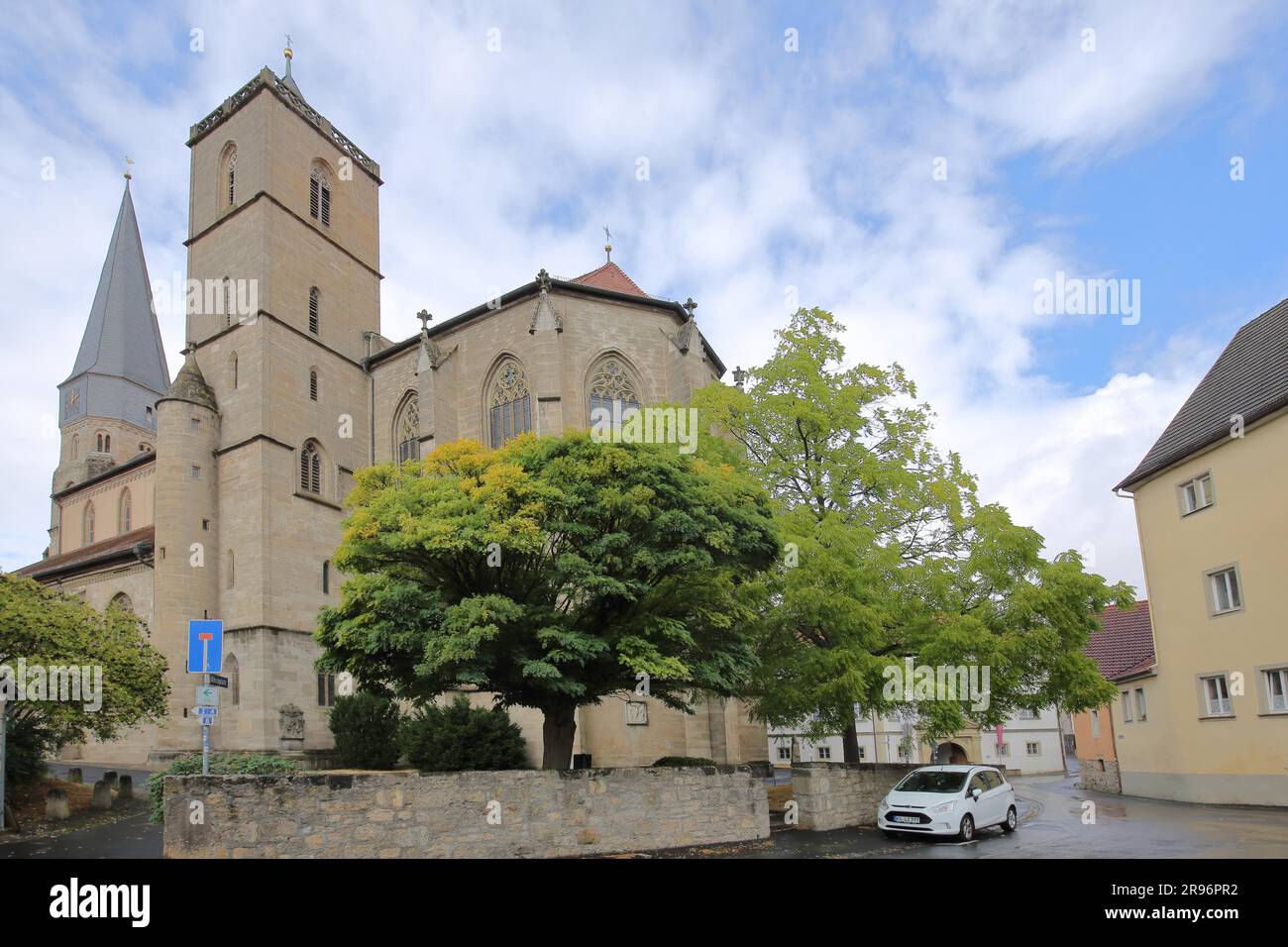 St. Église Marie-Madeleine, Saint, Muennerstadt, Rhoen, Basse-Franconie, Franconie, Bavière, Allemagne Banque D'Images