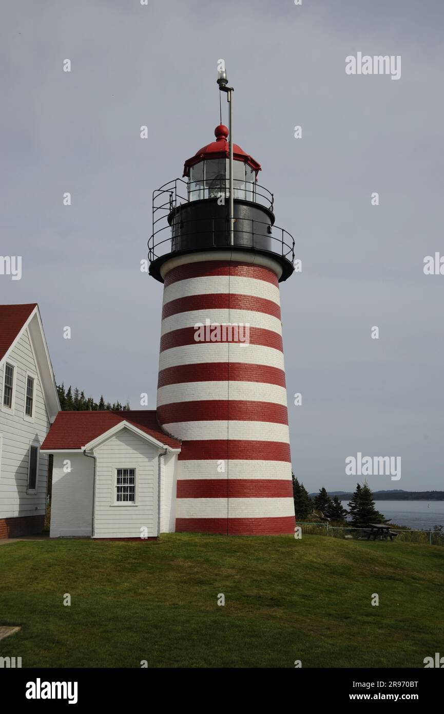 West Quoddy Lighthouse, Maine, États-Unis Banque D'Images