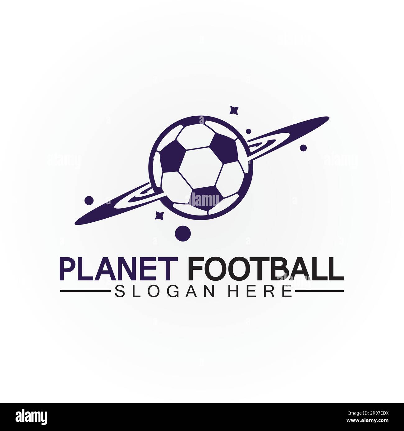 Modèle vectoriel du logo Planet football ou Planet football Image  Vectorielle Stock - Alamy