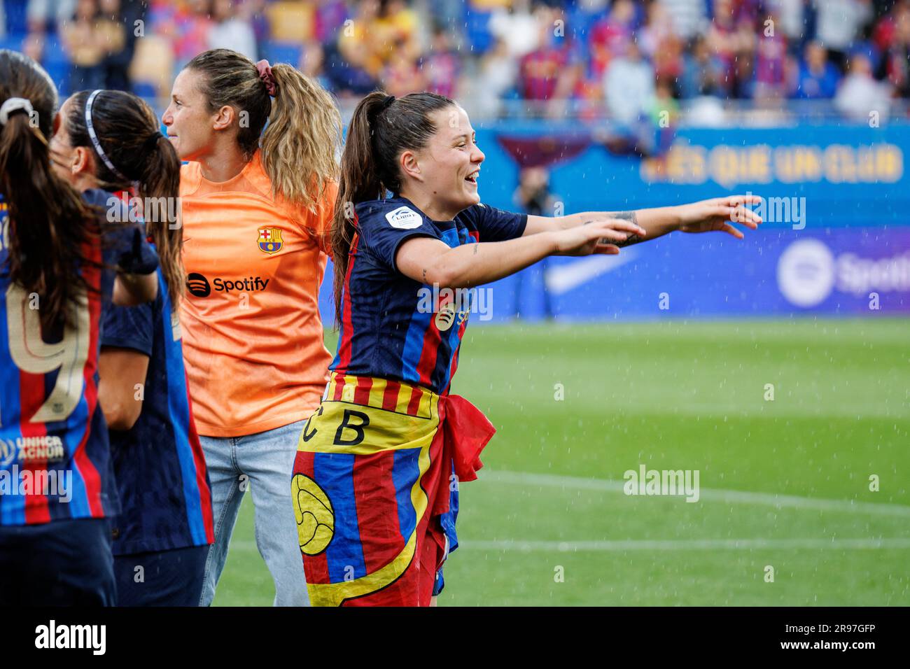 BARCELONE - APR 30: Claudia Pina célèbre la victoire au match Primera  Division Femenina entre le FC Barcelone et le Sporting de Huelva au Joha  Photo Stock - Alamy